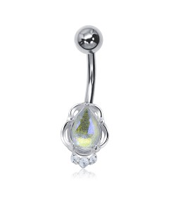 Shiny crystal drop shaped Belly Piercing BP-2029